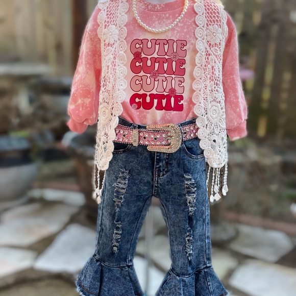 Handmade Distressed Pink Romper - Picture 4 of 4